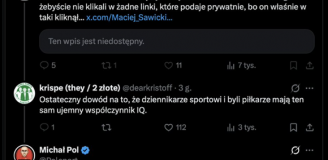ODPOWIEDŹ Michała Pola na wpis kibica krytykujący dziennikarzy sportowych i byłych piłkarzy xD